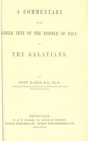 Tapa de Commentary on the Greek text of the epistle of Paul to the Galatians