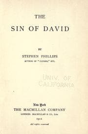 Tapa de The sin of David