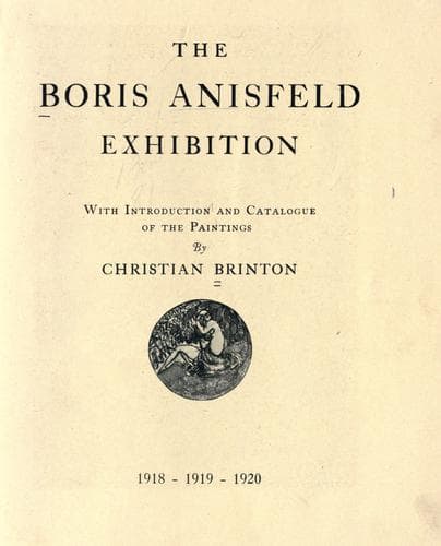 Tapa de The Boris Anisfeld exhibition