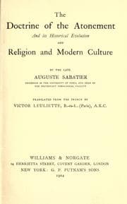 Tapa de The doctrine of the atonement