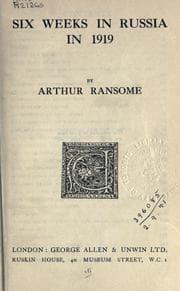 Tapa de Six weeks in Russia in 1919