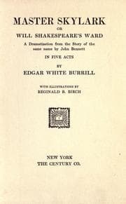 Tapa de Master Skylark; or, Will Shakespeare's ward