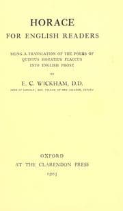Tapa de The poems of Horace