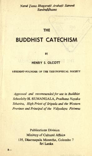 Tapa de A Buddhist catechism