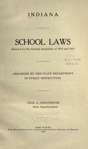 Tapa de School laws enacted by the General assemblies of 1913 and 1915