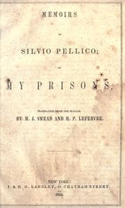 Tapa de Memoirs of Silvio Pellico, or, My prisons