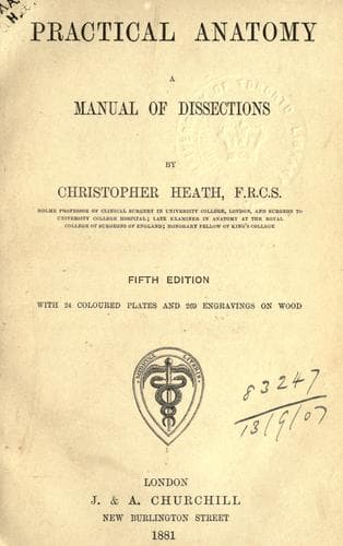 Tapa de Practical anatomy