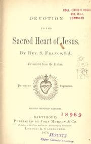 Tapa de Devotion to the Sacred Heart of Jesus