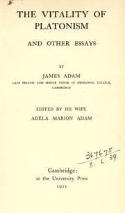 Tapa de The vitality of Platonism, and other essays