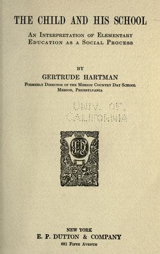 Tapa de The child and his school