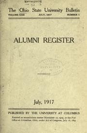 Tapa de Register of graduates and members of the Ohio State University Association, 1878-1917