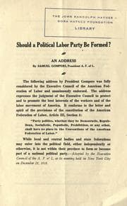 Tapa de Should a political labor party be formed?