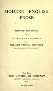 Tapa de Modern English prose