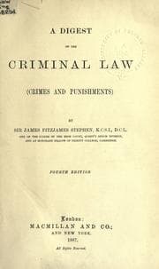 Tapa de A digest of the criminal law (crimes and punishments)