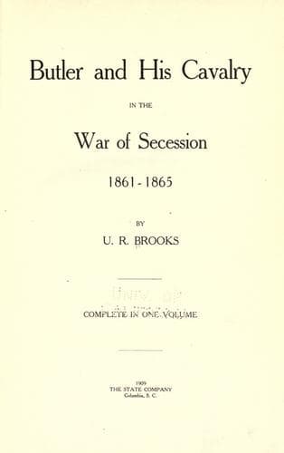 Tapa de Butler and his cavalry in the War of Secession, 1861-1865