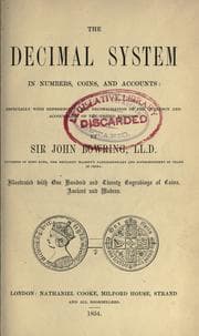 Tapa de The decimal system in numbers, coins, and accounts