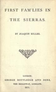 Tapa de First fam'lies in the Sierras