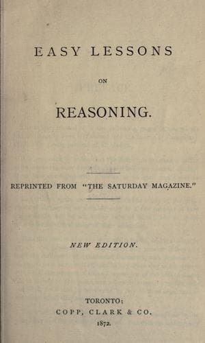 Tapa de Easy Lessons on Reasoning