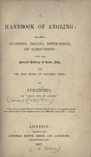 Tapa de A handbook of angling