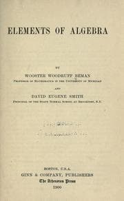 Tapa de Elements of algebra