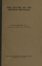 Tapa de The future of the Monroe doctrine