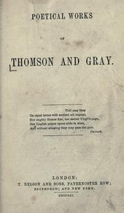 Tapa de Poetical works of Thomson and Gray