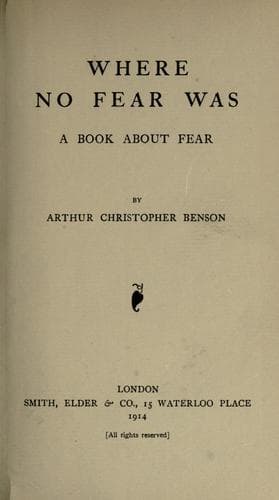 Tapa de Where no fear was