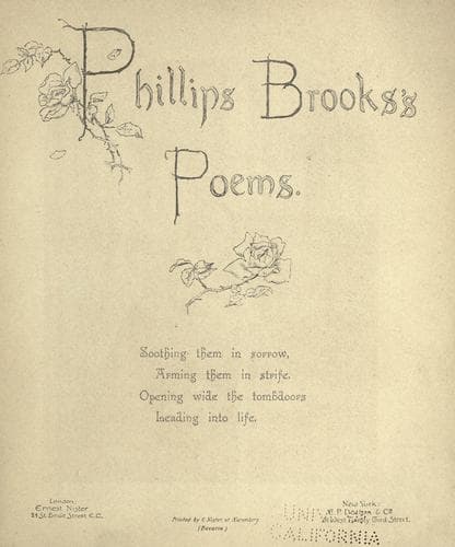 Tapa de Phillips Brooks's poems
