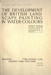 Tapa de The development of British landscape painting in water-colours