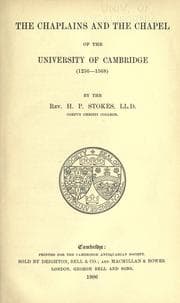 Tapa de The chaplains and the chapel of the University of Cambridge