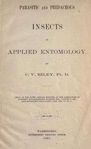 Tapa de Parasitic and predaceous insects in applied entomology