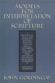 Tapa de Models for interpretation of scripture