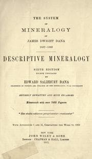 Tapa de The system of mineralogy of James Dwight Dana. 1837-1868