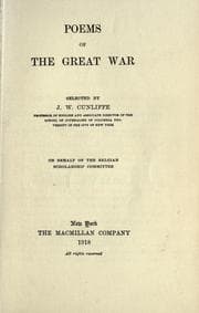 Tapa de Poems of the Great War
