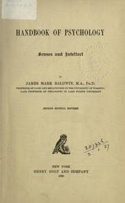 Tapa de Handbook of Psychology vol 1, Senses and Intellect