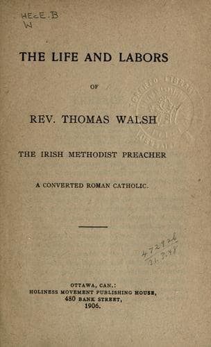 Tapa de The life and labors of Rev. Thomas Walsh