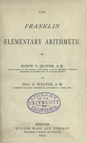 Tapa de The Franklin elementary arithmetic