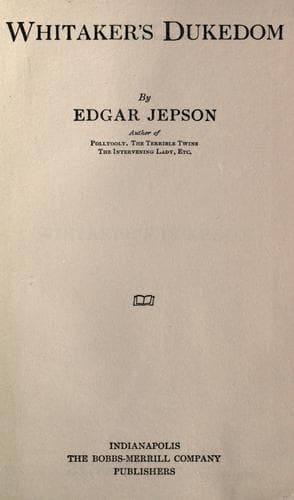 Tapa de Whitaker's dukedom