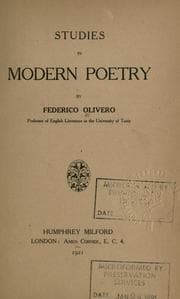 Tapa de Studies in modern poetry