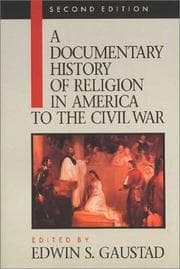 Tapa de A Documentary History of Religion in America