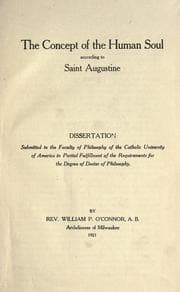 Tapa de The concept of the human soul according to Saint Augustine