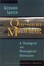 Tapa de The question of meaning