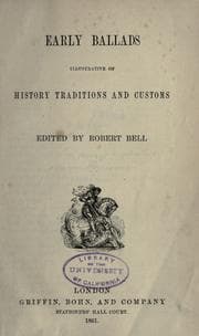 Tapa de Early ballads illustrative of history, traditions, and customs