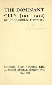 Tapa de The dominant city (1911-1912)