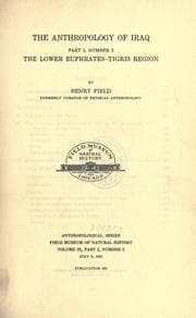 Tapa de The anthropology of Iraq