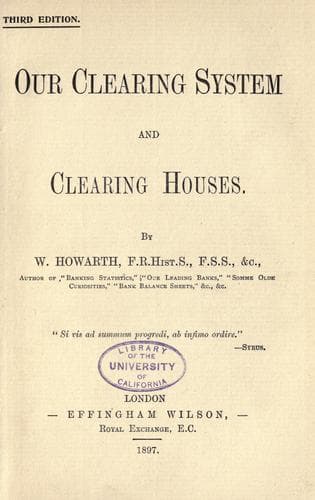 Tapa de Our clearing system and clearing houses