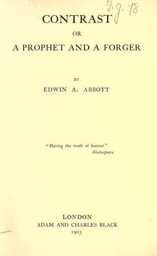 Tapa de Contrast, or, A prophet and a forger