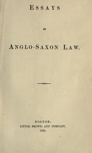 Tapa de Essays in Anglo-Saxon law