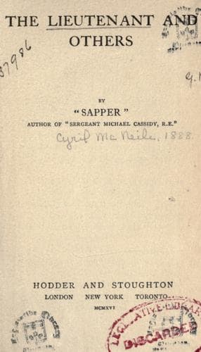 Tapa de The lieutenant and others