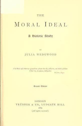 Tapa de The moral ideal